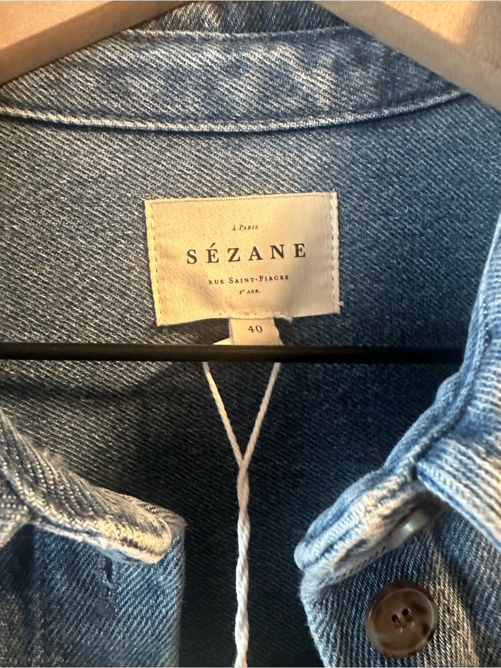 NWT Sézane Denim button down dress!